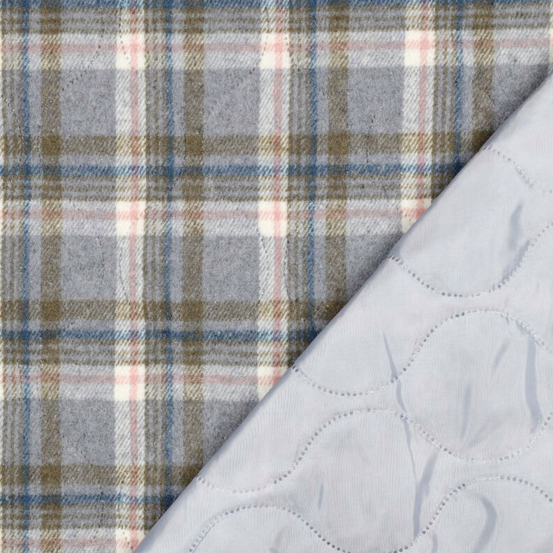 Quilted Fabric Flannel checked | Poppy Fabrics – grey, image number 4