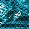 Foil Jersey Mermaid scales – black/turquoise,  thumbnail number 2