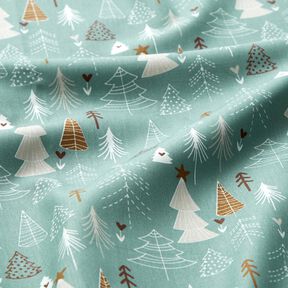 Cotton Poplin minimalist fir trees – reed, 