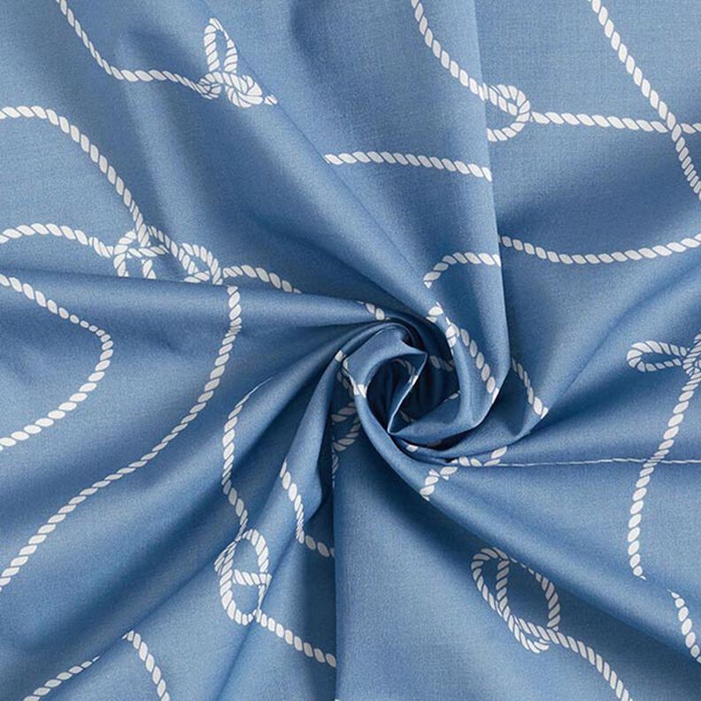 GOTS Batiste Nautical knots | Tula – denim blue,  image number 3