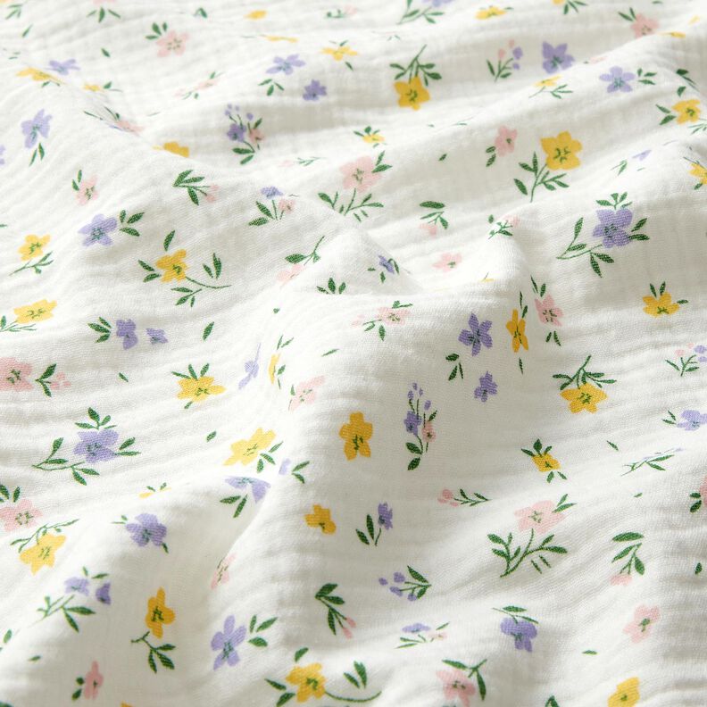 Double Gauze/Muslin little flowers | Poppy Fabrics – ivory,  image number 2