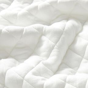 Quilted jersey diamonds – white, 