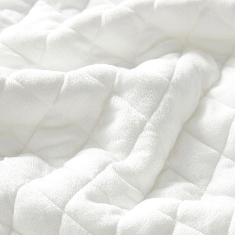 Quilted jersey diamonds – white, image number 2