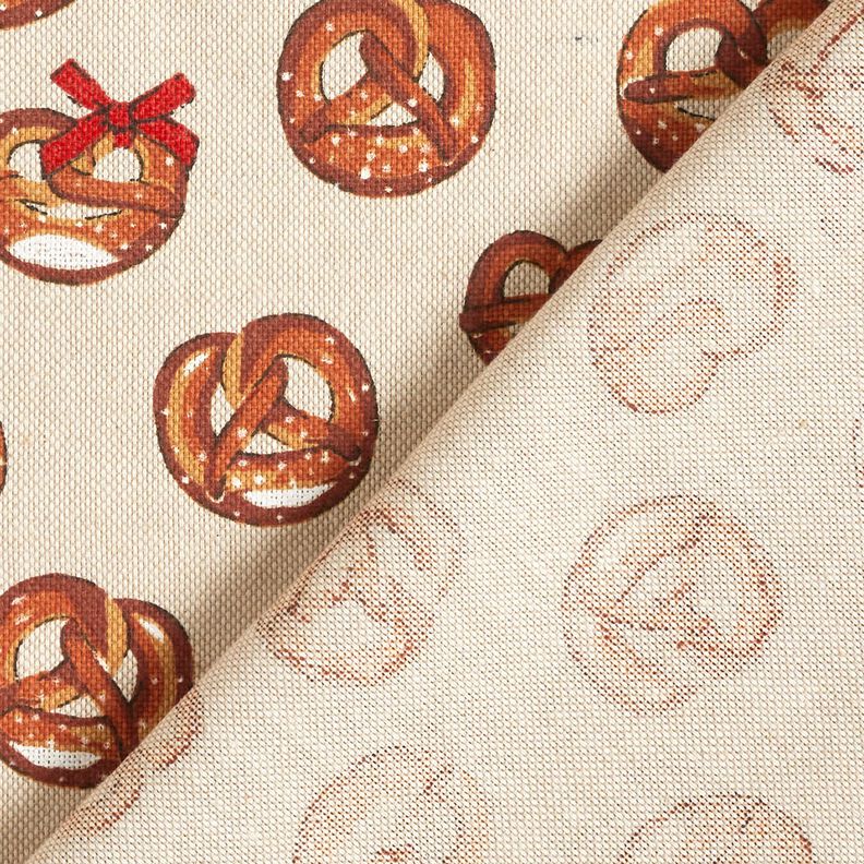 Decor Fabric Half Panama pretzels – brown/natural, image number 4