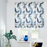 Decor Fabric Half Panama abstract chain – ivory/blue,  thumbnail number 6