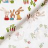Cotton Poplin Bunnies in the garden – white,  thumbnail number 4