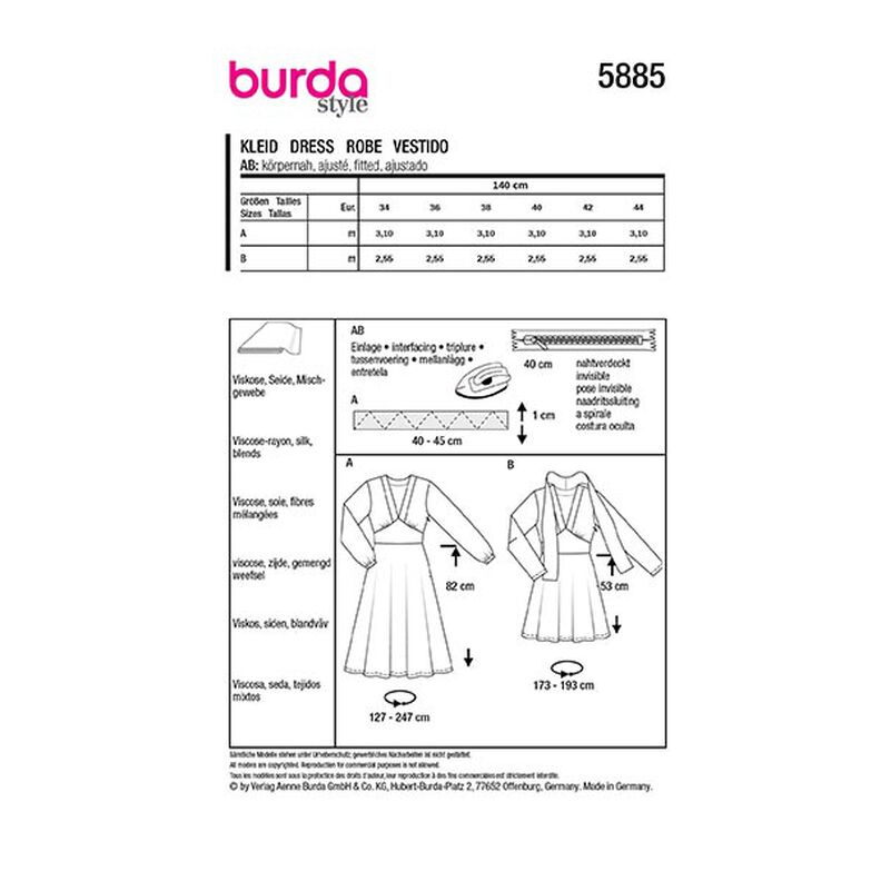 Dress | Burda 5885 | 34-44,  image number 9