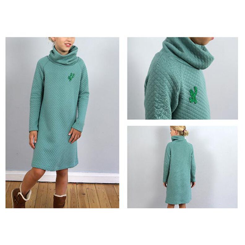 POLLY - comfy sweater dress with a polo neck, Studio Schnittreif  | 98 - 152,  image number 2
