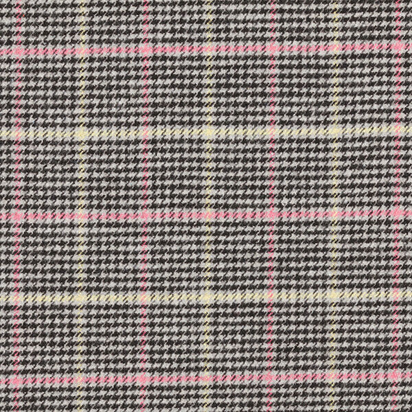 Houndstooth Plaid Coating Fabric with Glitter Effect – grey/black,  image number 1