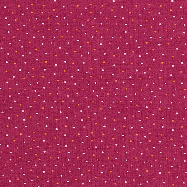 Cotton Jersey Colourful little dots – burgundy,  image number 1