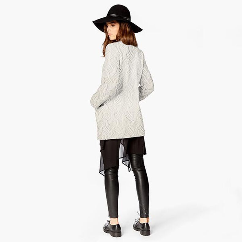Faux Fur wavy lines – offwhite,  image number 6