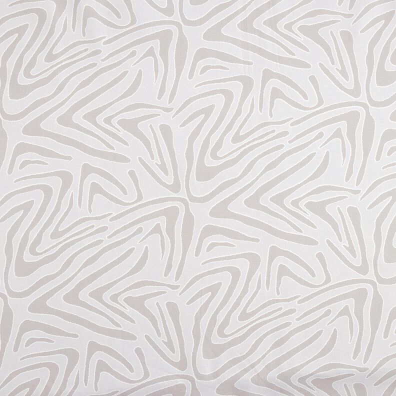 Decor Fabric Half Panama Zebra Print – silver grey/light grey,  image number 1
