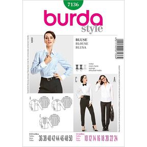 Blouse / Shirt-blouse, Burda 7136, 