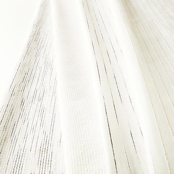 Curtain Fabric Stripes Effect Thread 300cm – white,  image number 4