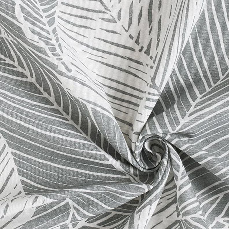 Decor Fabric Canvas large leaves – grey,  image number 3