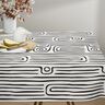 Decor Fabric Half Panama abstract striped pattern – black/ivory,  thumbnail number 7