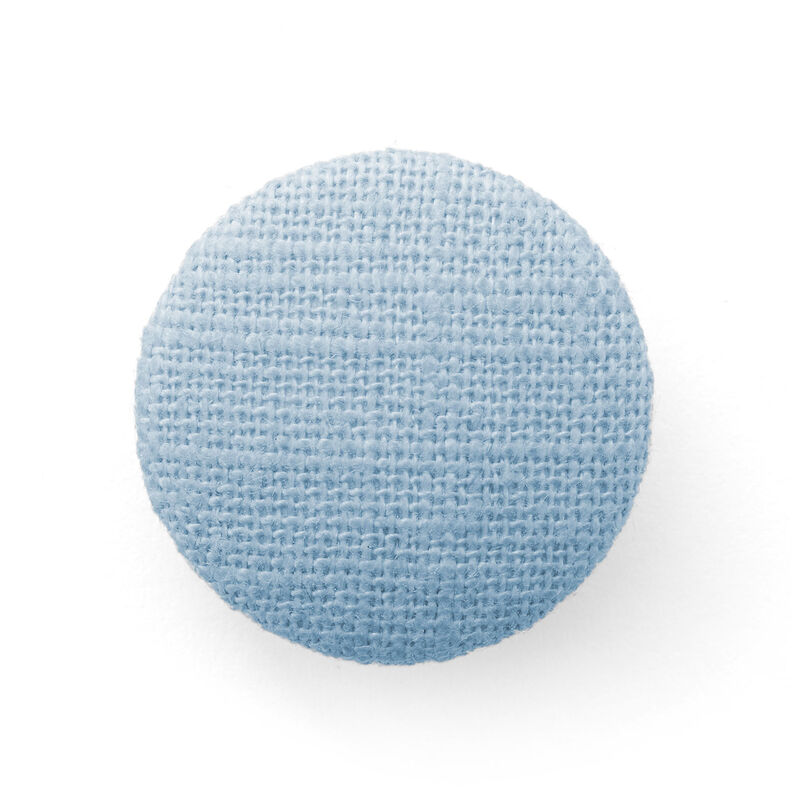 Covered button, Linen Medium – light blue,  image number 1