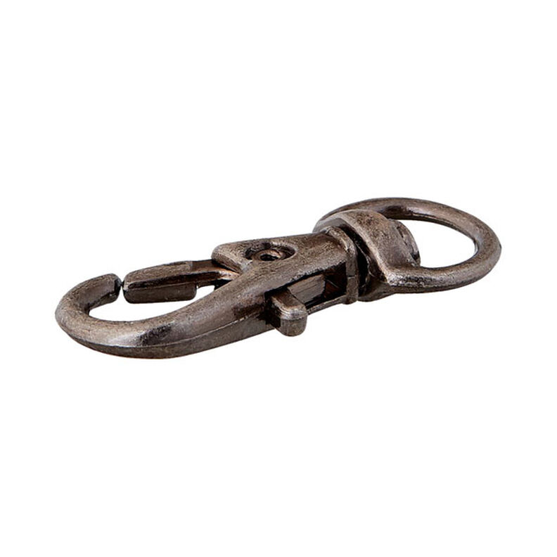 Carabiner Hook – antique silver metallic,  image number 2