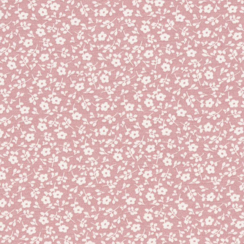 Millefleur cotton jersey – light dusky pink/white,  image number 1