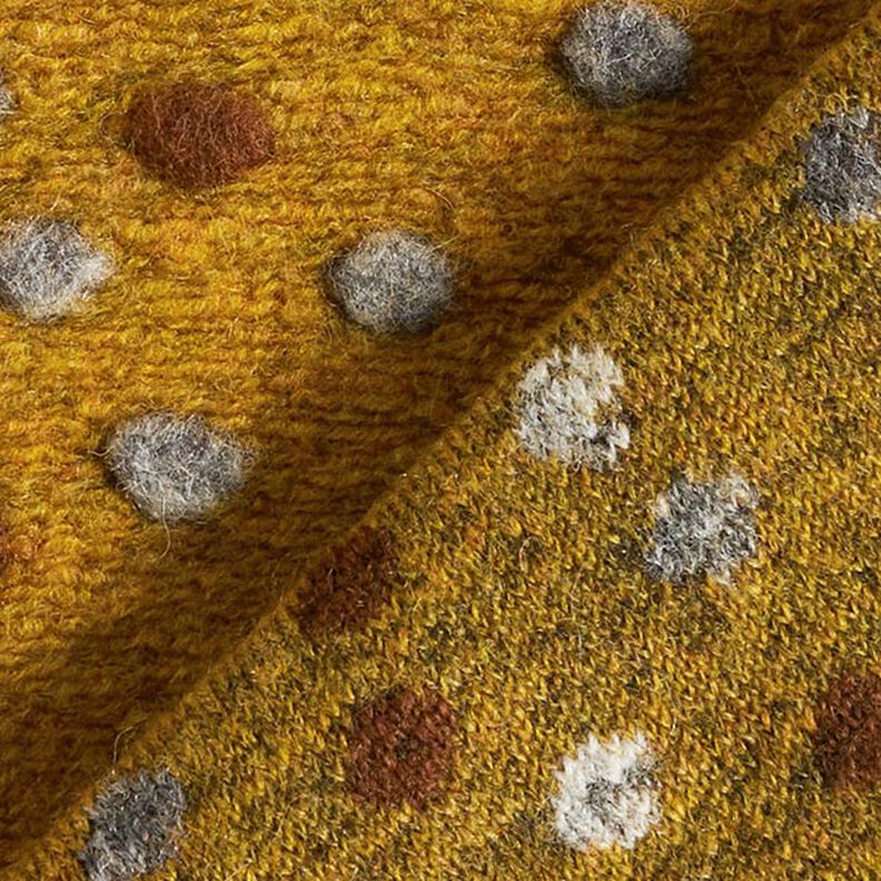 Wool knit colourful flecks – curry yellow,  image number 4