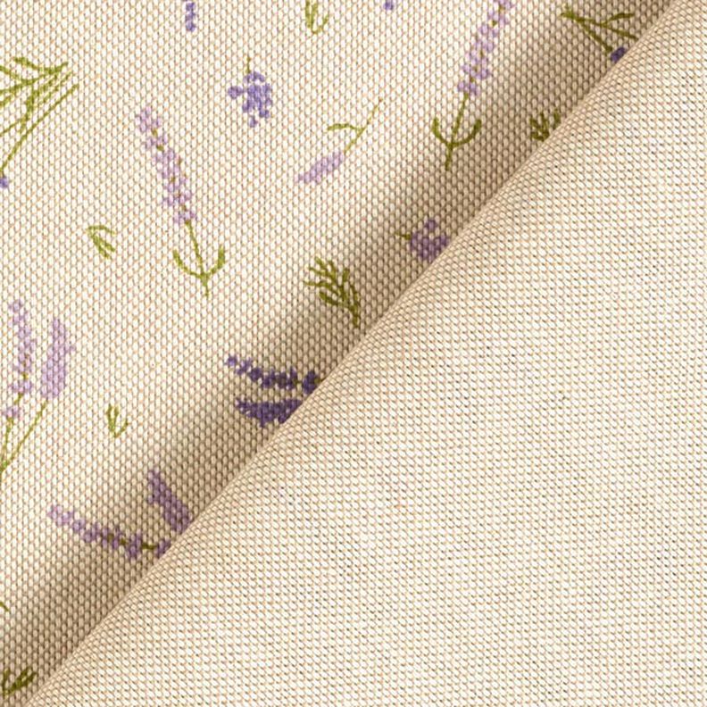Decor Fabric Half Panama Lavender – natural/lavender,  image number 6