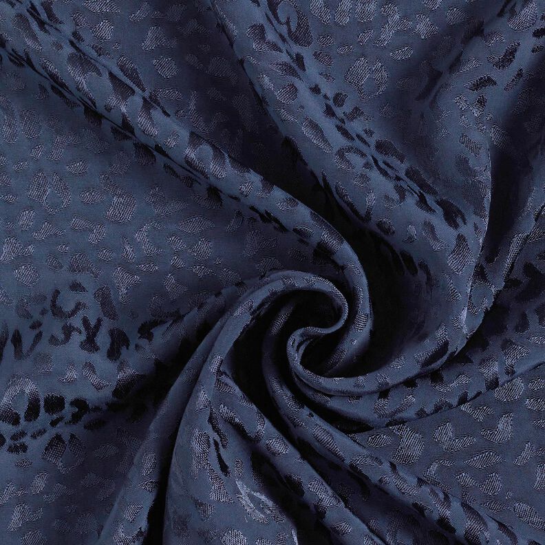 Leopard print viscose fabric – midnight blue,  image number 5