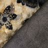 Crushed Velvet antique flowers – blue grey/black,  thumbnail number 4