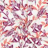 Viscose Linen Blend Flowers| Poppy Fabrics – ivory/grape,  thumbnail number 3