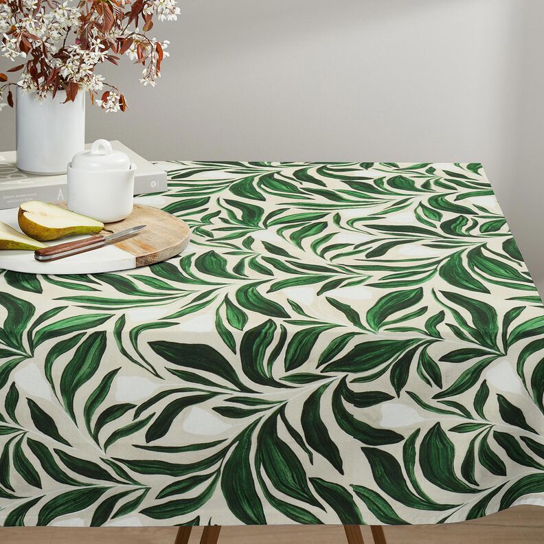 Decor Fabric Canvas sophisticated plants – dark green/natural, image number 9