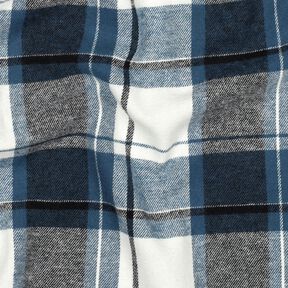 Cotton Flannel Large Check – denim blue/offwhite, 