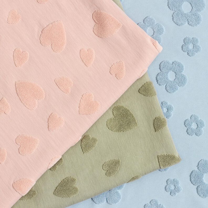 terry cloth jersey hearts – greige, image number 5
