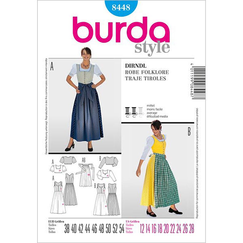 Dirndl Dress, Burda 8448,  image number 1