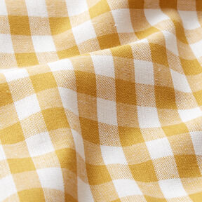 Cotton Vichy check 1 cm – mustard/white, 