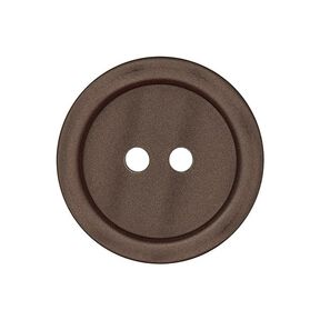 Basic 2-Hole Plastic Button - red brown, 