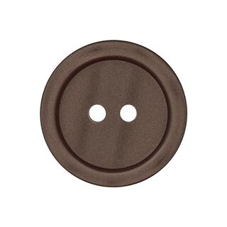 Basic 2-Hole Plastic Button - red brown, 