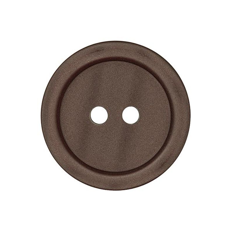 Basic 2-Hole Plastic Button - red brown,  image number 1