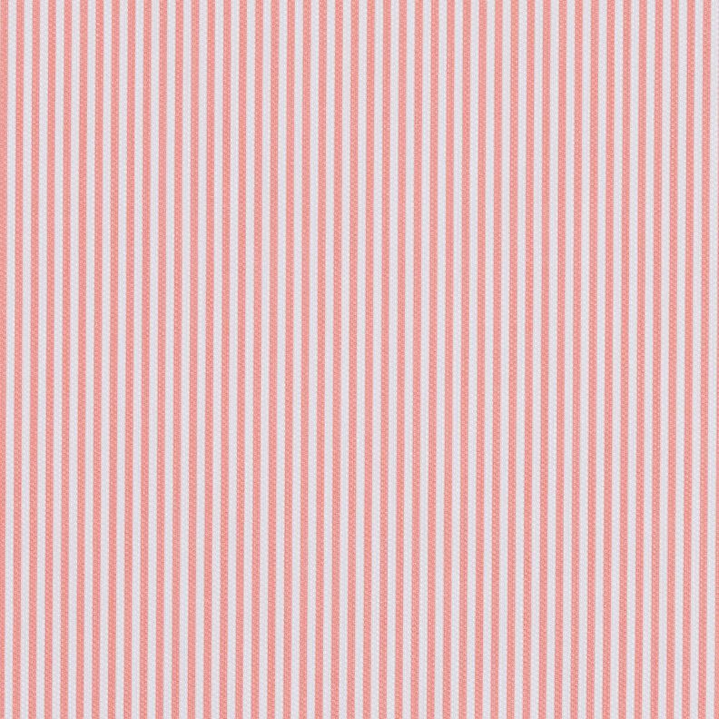 Narrow striped cotton fabric – white/peach orange,  image number 1