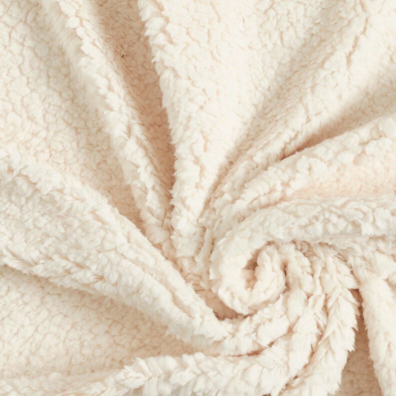 cuddly teddy fur fabric – offwhite,  image number 3