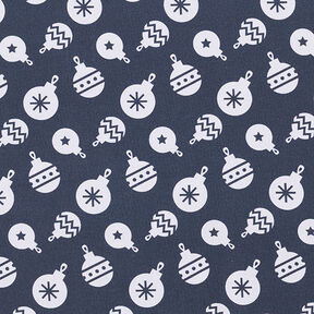 Christmas Tree Baubles Cotton Jersey – midnight blue, 