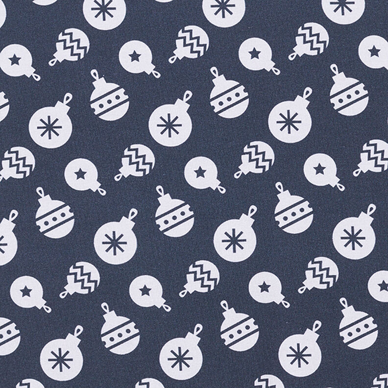 Christmas Tree Baubles Cotton Jersey – midnight blue,  image number 1