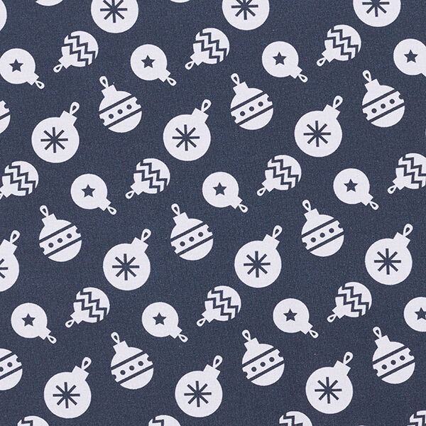 Christmas Tree Baubles Cotton Jersey – midnight blue,  image number 1