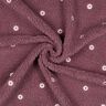 Teddy Fur Embroidered Flowers | Poppy Fabrics – dark dusky pink,  thumbnail number 3