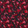Crêpe chiffon abstract flowers – navy blue/carmine,  thumbnail number 1