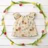 Cotton Poplin Animals picking flowers – vanilla yellow,  thumbnail number 7