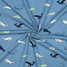 Cotton Jersey cute whales| Poppy Fabrics – blue grey/navy blue,  thumbnail number 3