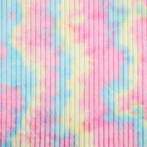 Cosy Fleece ribbed rainbow – blue grey/pink, 