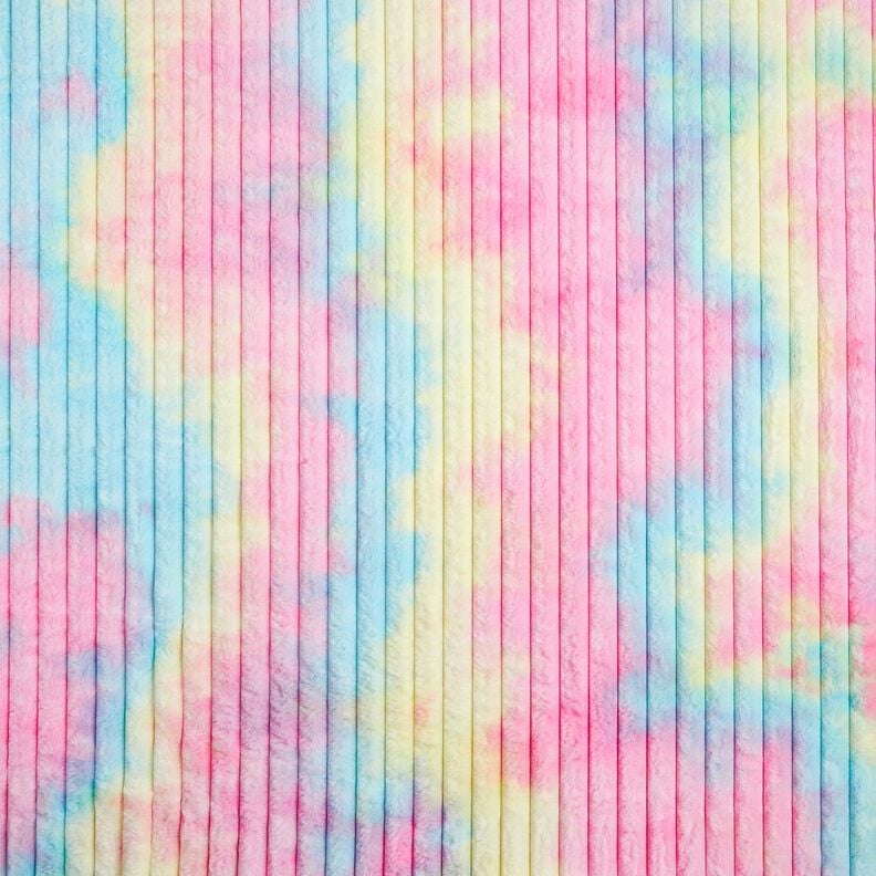 Cosy Fleece ribbed rainbow – blue grey/pink,  image number 1