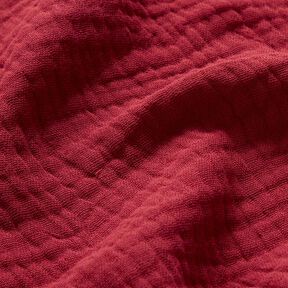 GOTS Triple-Layer Cotton Muslin – carmine, 