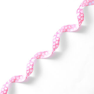 Satin Ribbon Flowers – baby blue/pink, 