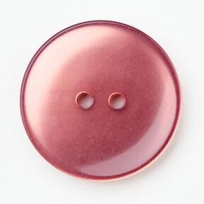 2-hole button shiny [Ø 25 mm] – dark dusky pink, 